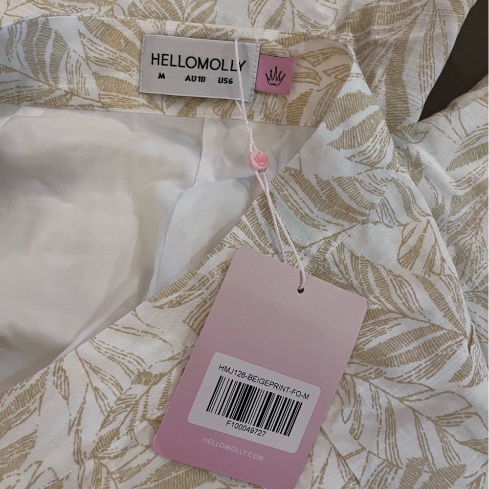 Hello Molly Swaying Palm Tree High Waist Wide-Leg Pants Size 6 New With Tag - Picture 6 of 8